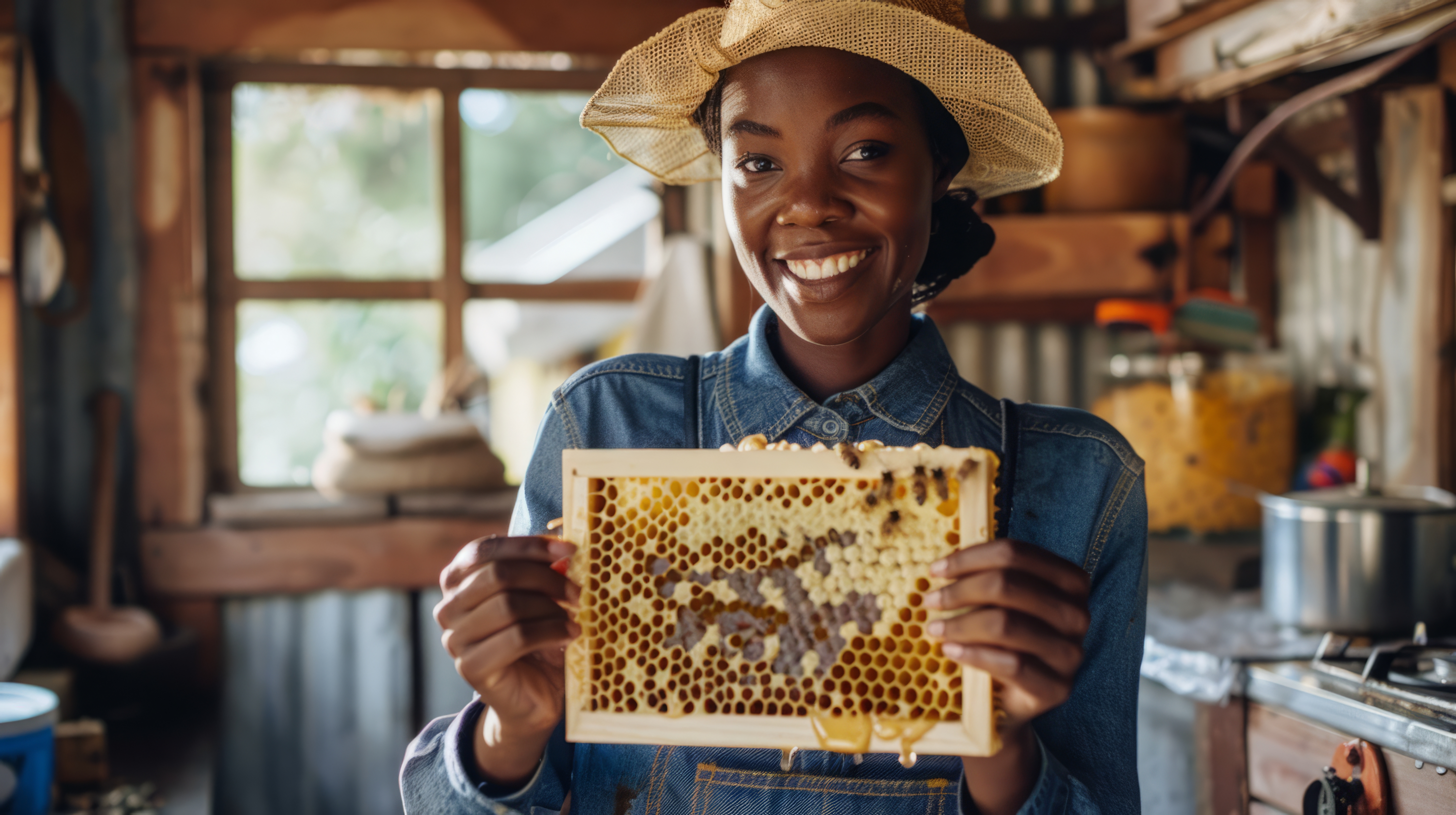 Beekeeper working